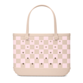 Original Bogg Bag - Checkered Linen/ Pink Marshmallow