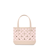 Bitty Bogg Bag - Checkered Linen/ Pink Marshmallow