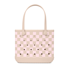Baby Bogg Bag - Checkered Linen/ Pink Marshmallow