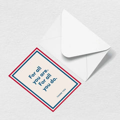 Thank You For All You Do Greeting Card