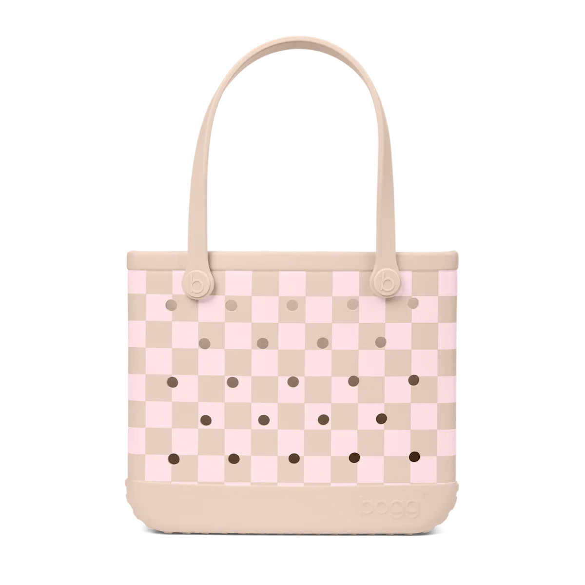 Baby Bogg Bag - Checkered Linen/ Pink Marshmallow