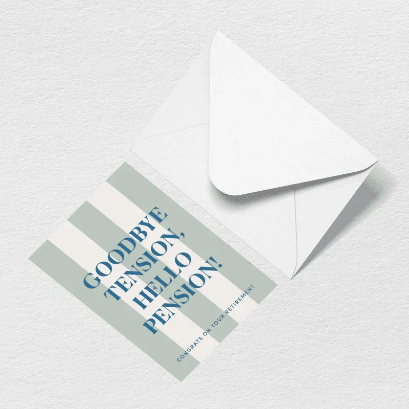 Hello Pension Greeting Card